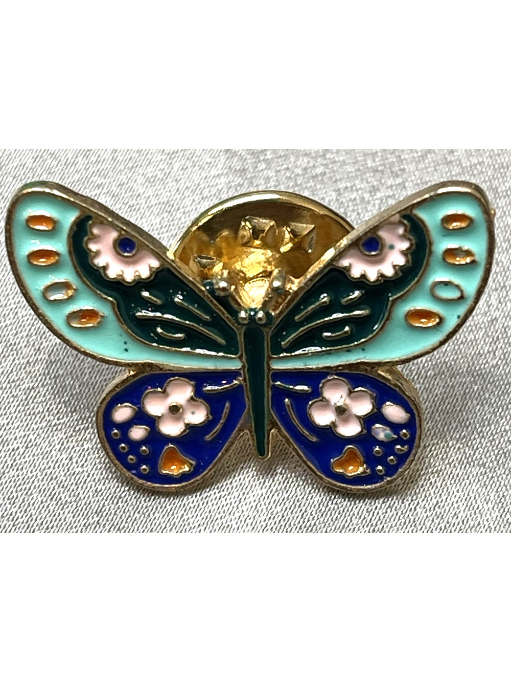 NWOT Blue Butterfly Brooch Lapel Pin Enamel Animals & Insects Summer Garden